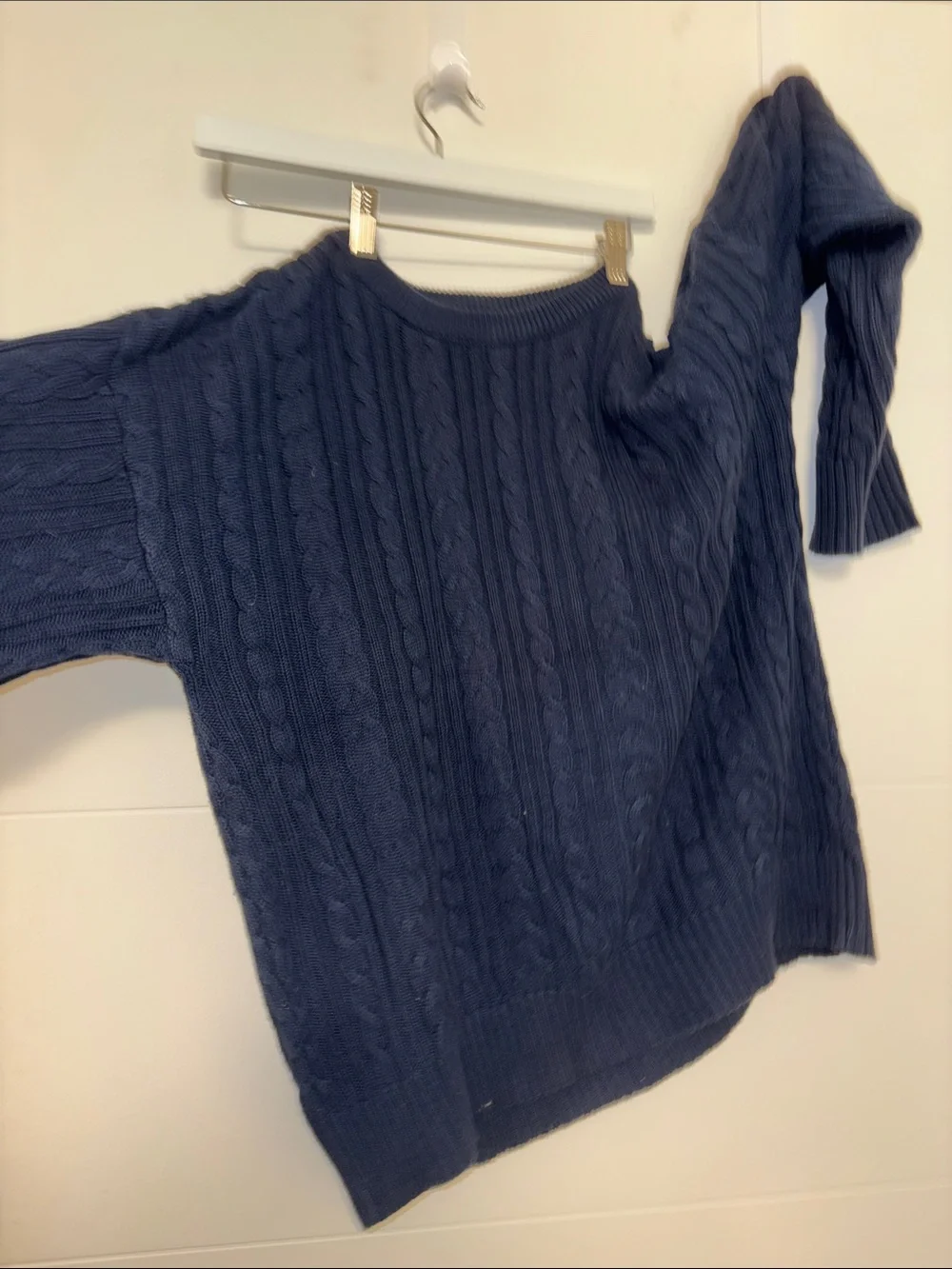Navy Cable Knit Sweater - Picture 3 of 3